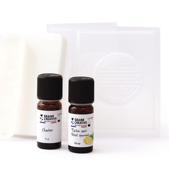 Kit DIY Săpunuri Artizanale cu Cărbun Activ Graine Créative - Kit Creativ Creare Săpun - Imaginea 3