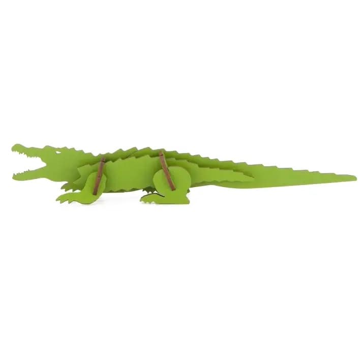 Kit de Construcție Crocodil – Puzzle 3D din Lemn Sustenabil - Imagine principală
