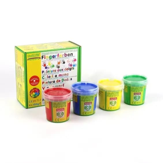 Set Culori de Degete Naturale Nawaro, ökoNORM, 4 Culori Clasice - Imaginea 2