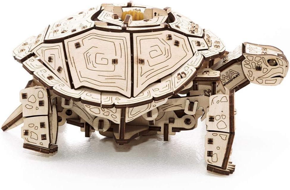 EWA Eco-Wood-Art Țestoasă Mecanică – Puzzle 3D din Lemn cu Mișcare Bionică, 269 Piese - Imagine principală