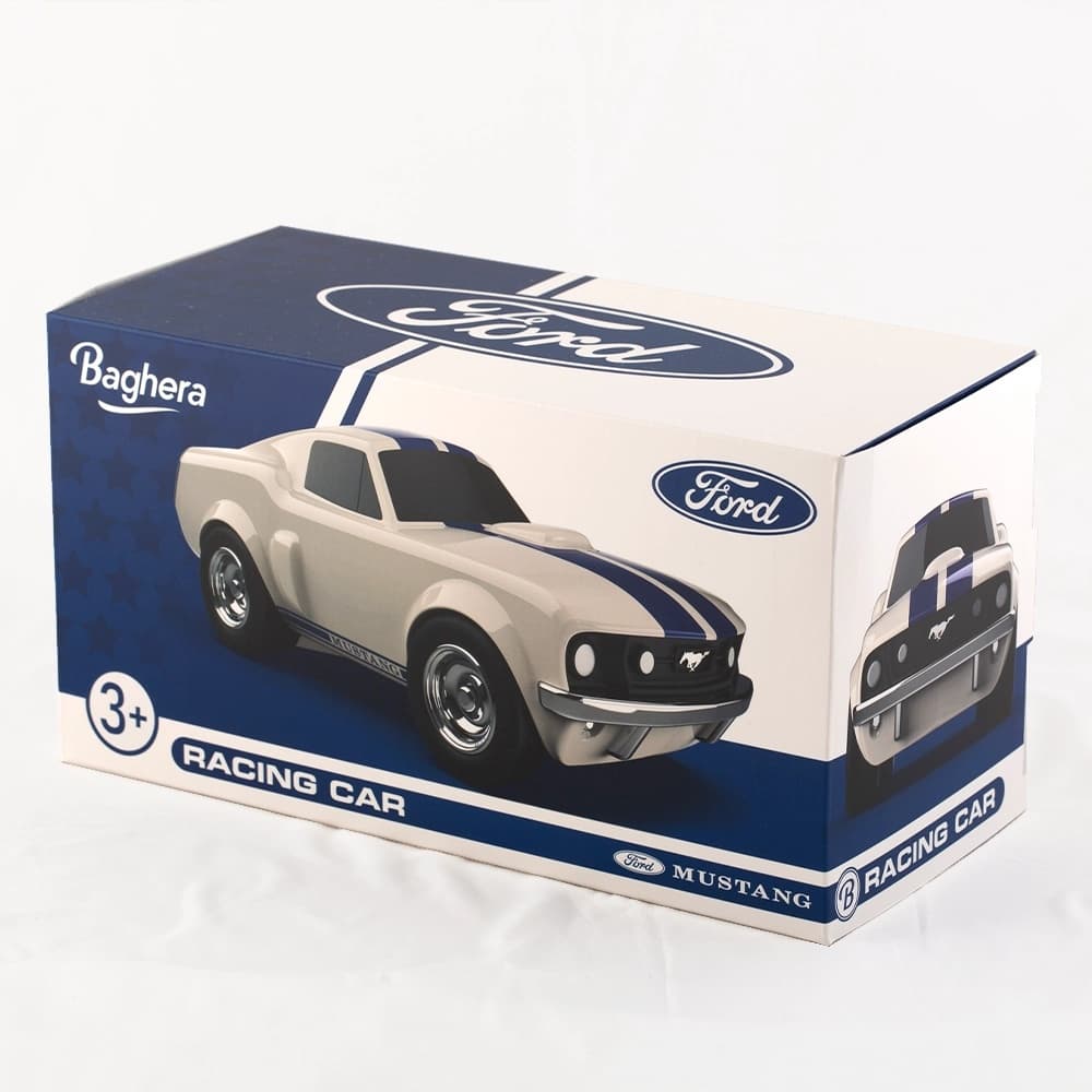 Baghera Mașinuță Ford Mustang 1966 Ivory – Mașinuță de Colecție Premium18cm - Imaginea 5