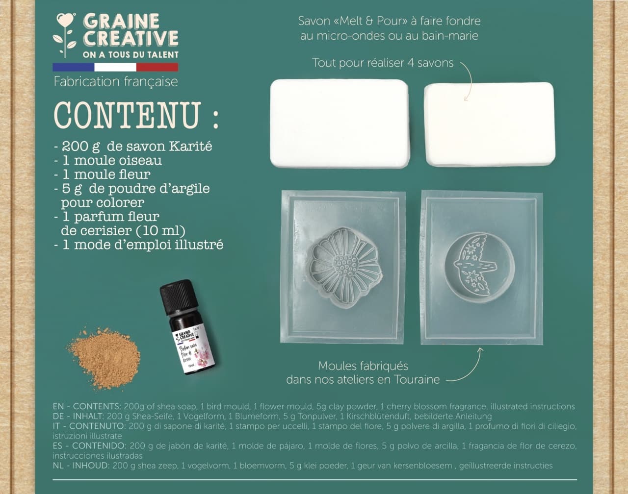 Kit Sapun cu Unt de Shea Graine Creative - Imaginea 3