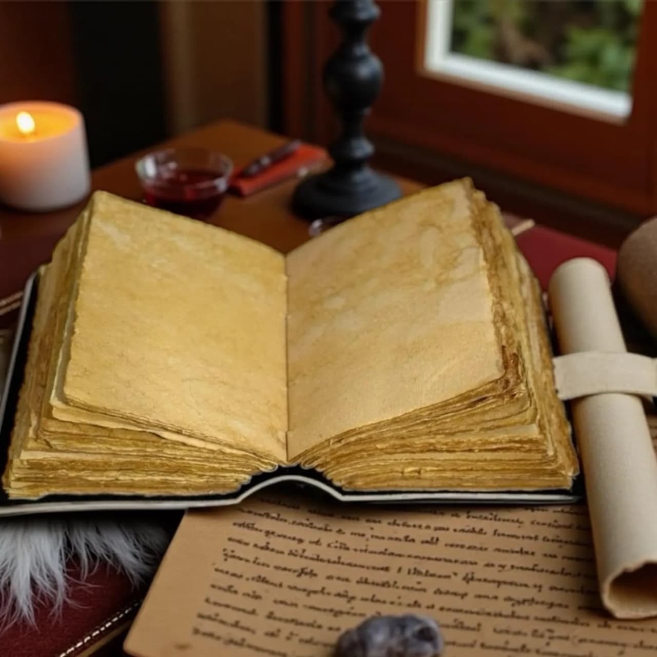 Jurnal Vintage din Piele Grimoire – Model Flori și Colibri - Imaginea 5