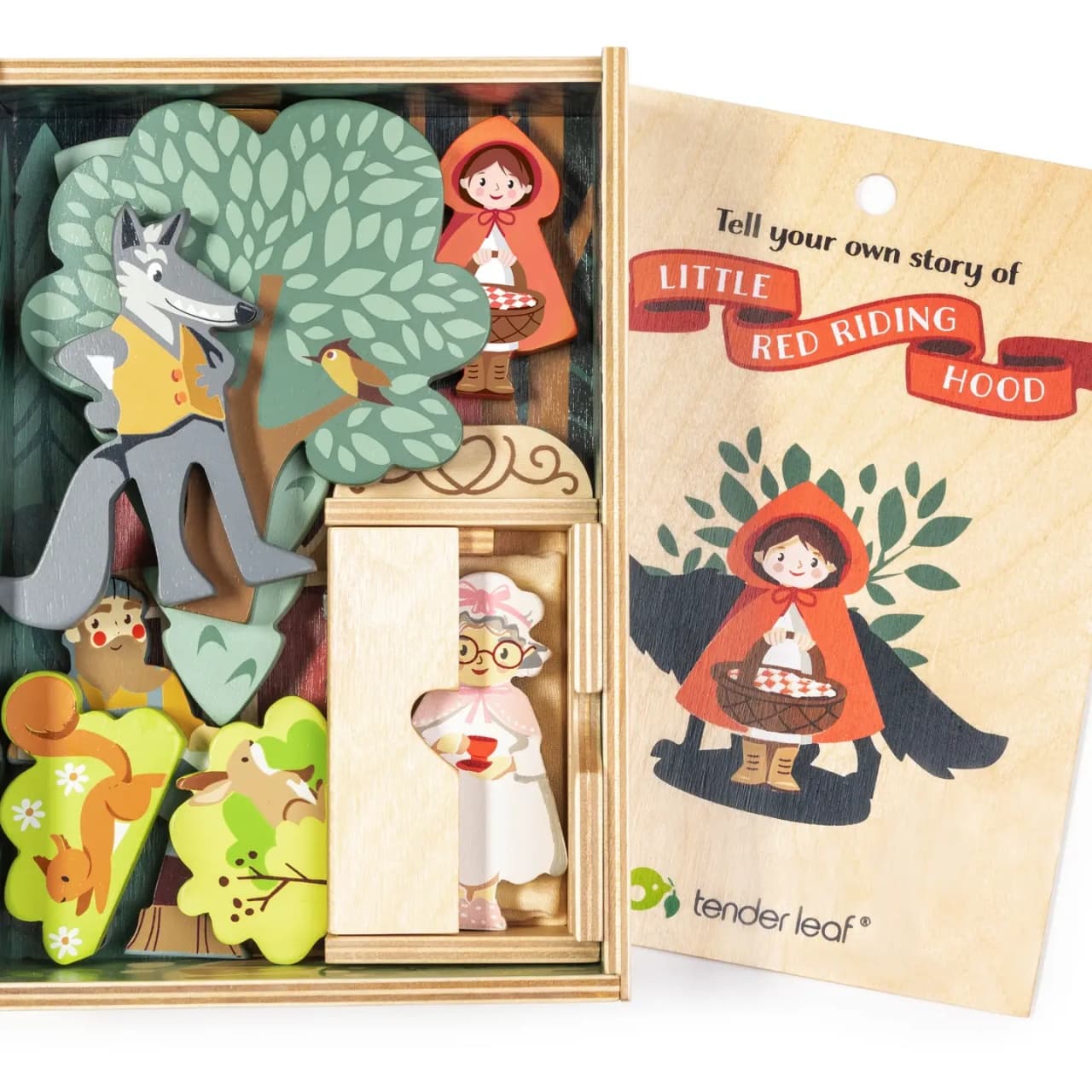 Set de Joc din Lemn Tender Leaf Toys® – Scufița Roșie - Imaginea 2