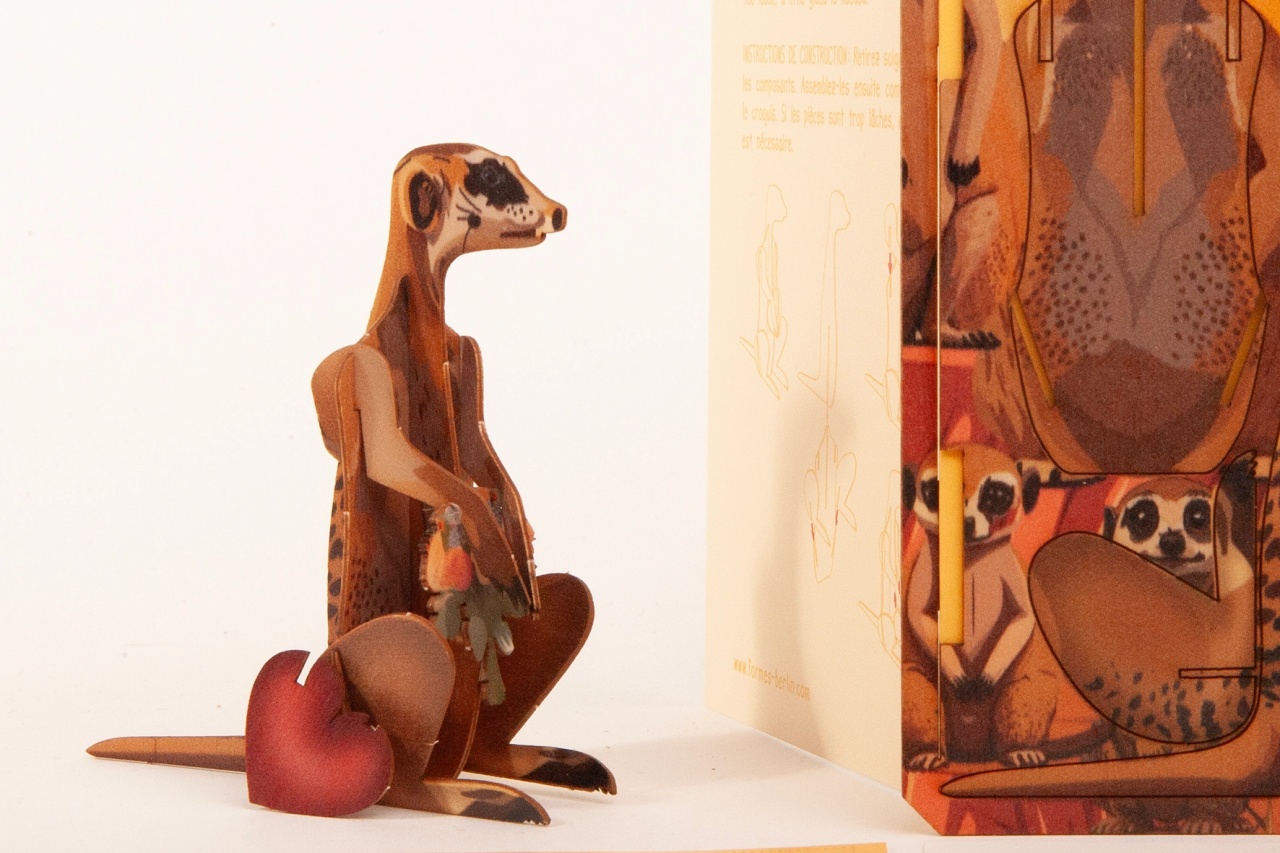 Felicitare 3D Decorativă - Familia de Suricate,Formes Berlin