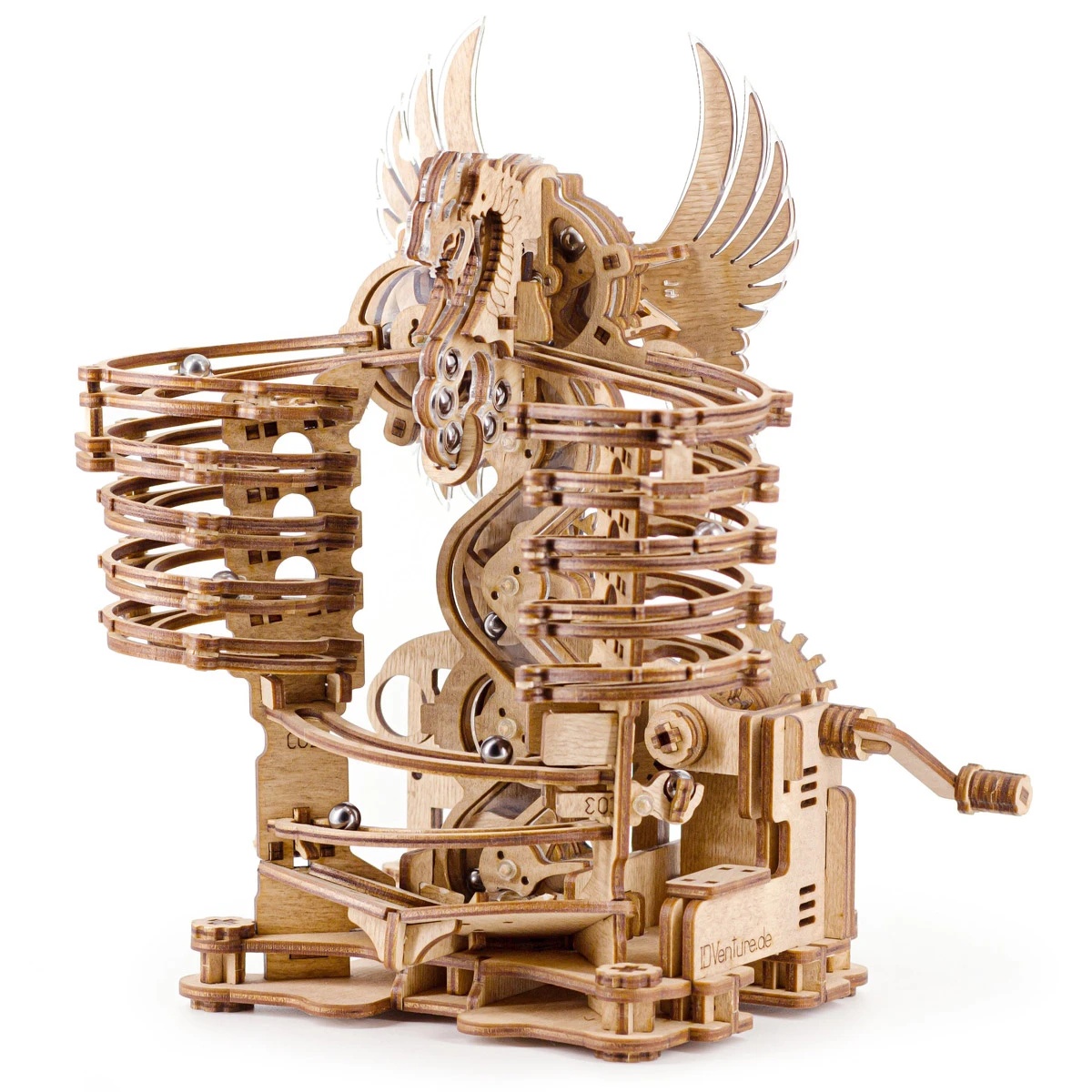 iDventure Marble Run Dragon, 260 piese lemn