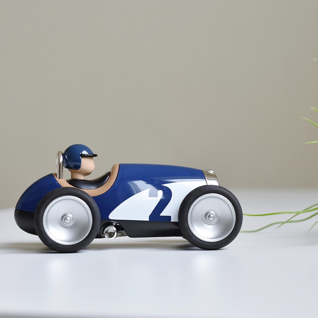 Baghera Racing Car Albastra – Mașinuță de Colecție Retro în Stil Vintage