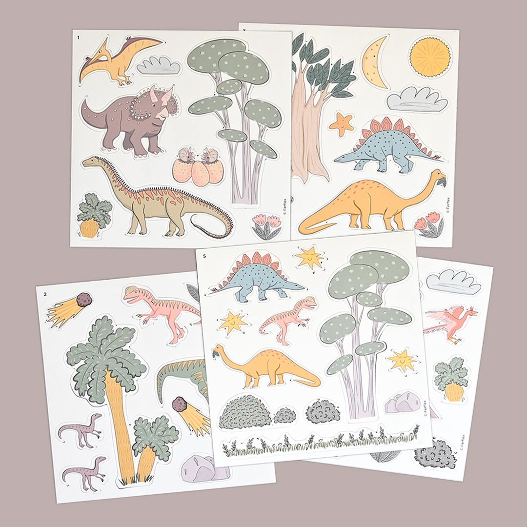 Joc cu Magneți Ferflex® - Lumea Dinozaurilor (Set 52 piese)