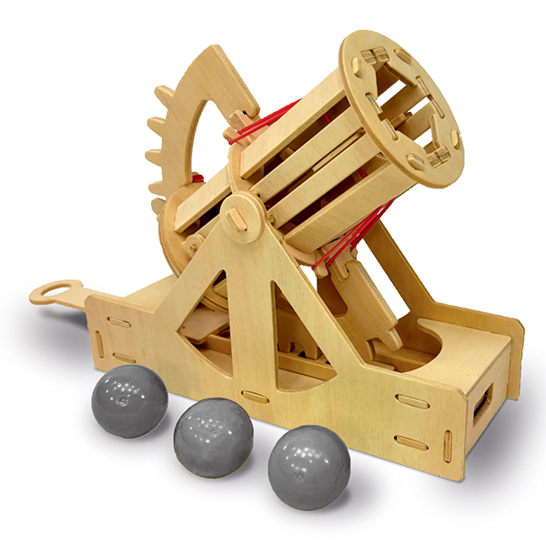 Bombarda lui Leonardo da Vinci - Kit de Construcție din Lemn(Machetă de Artilerie Funcțională)